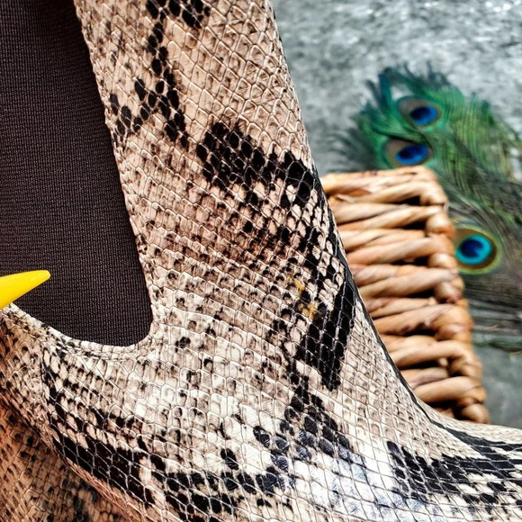 Sam Edelman Abella Platform Snake Embossed Boots - Picture 9 of 13